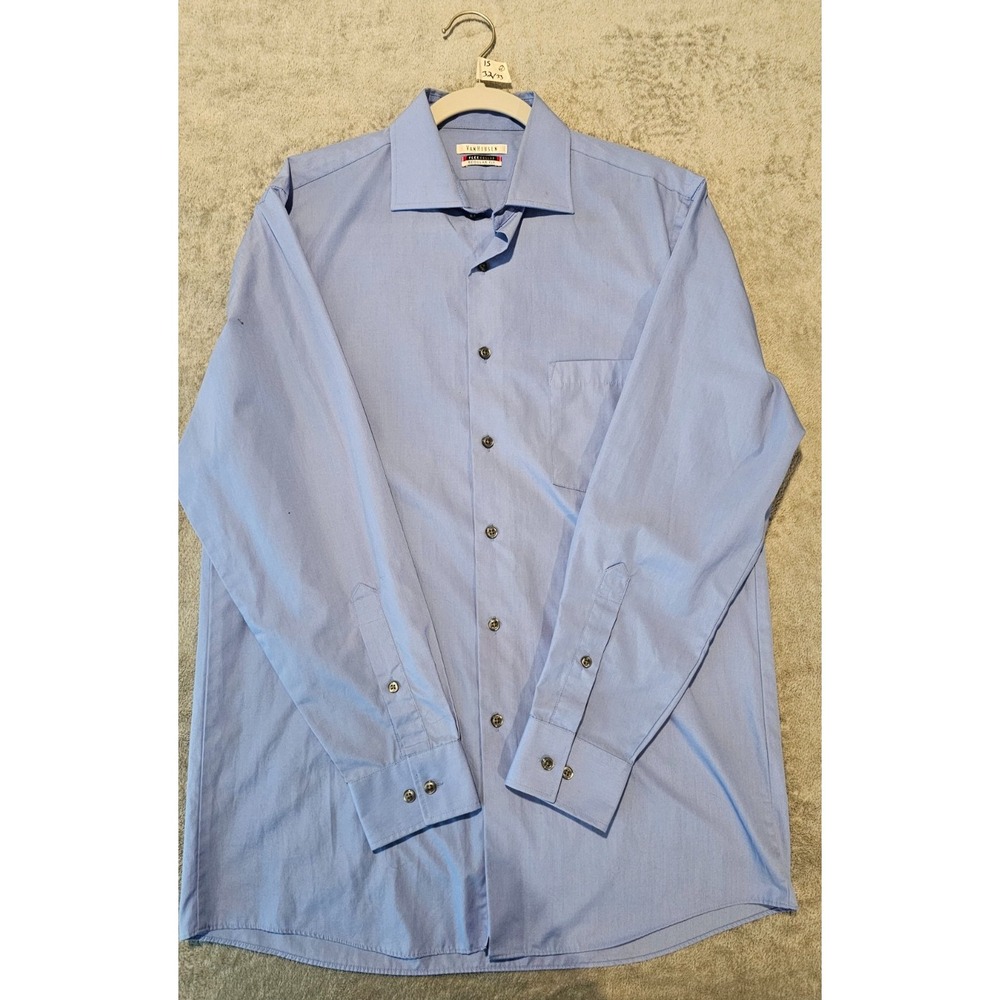 Van Heusen Flex Collar Regular Fit Button Long Sleeve Winkle Free Shirt 15 32/33